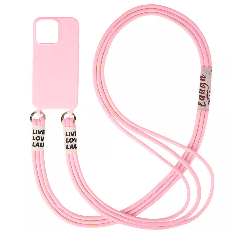 

Чехол Cord case c длинным цветным ремешком для Apple iPhone 11 (6.1") (Розовый / Light pink) 1421494