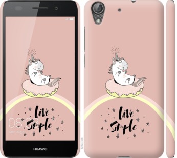 

Чехол Единорожка в пончике для Huawei Y6 II 719575