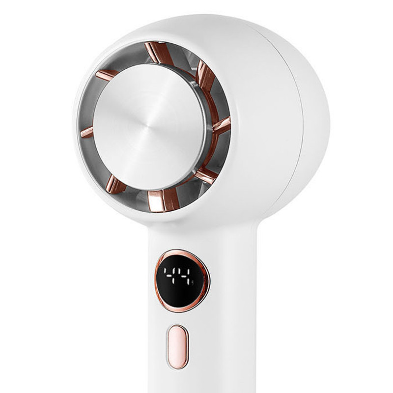 Фото Портативний вентилятор YL007 with Display з підставкою для телефону 2000mAh (White) на vchehle.ua