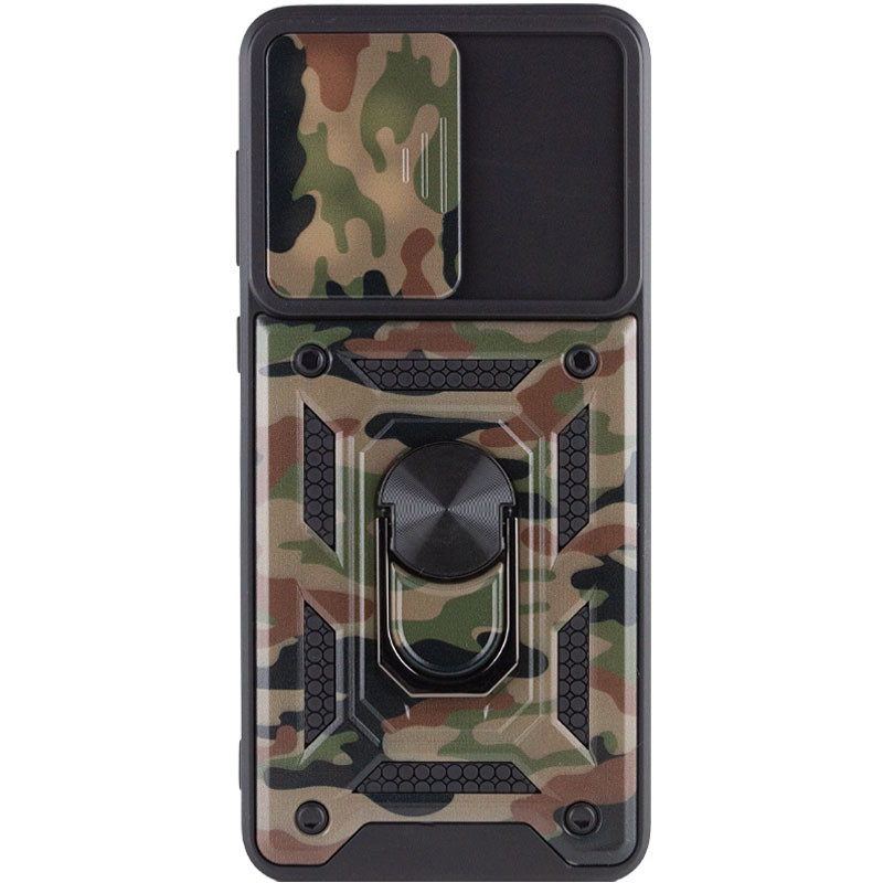 Ударопрочный чехол Camshield Serge Ring Camo для Samsung Galaxy A73 5G (Коричневый / Army Brown) в магазине vchehle.ua