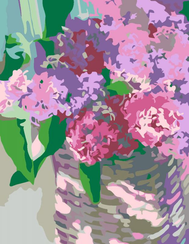 Картина по номерам. Rosa „Нежные гиацинты“ 35х45см N00013294 (Разноцветный)