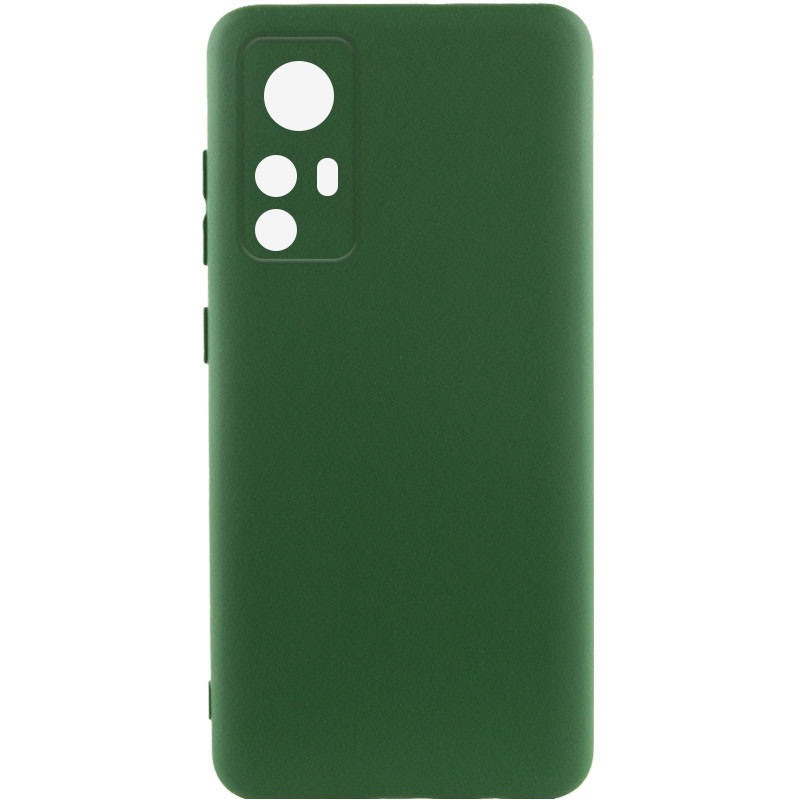Чехол TPU GETMAN Liquid Silk Full Camera для Xiaomi Redmi Note 12S (Зеленый / Dark green)