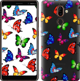 

Чехол Красочные мотыльки для Nokia 7 Plus 881636