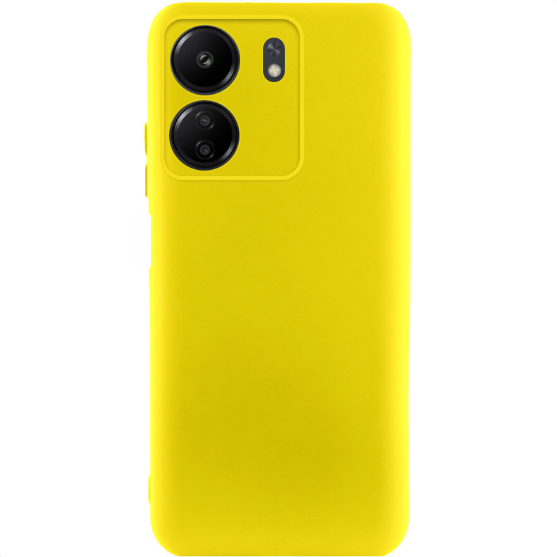 Чохол Silicone Cover Lakshmi Full Camera (A) на Xiaomi Redmi 13C / Poco C65 (Жовтий / Flash)