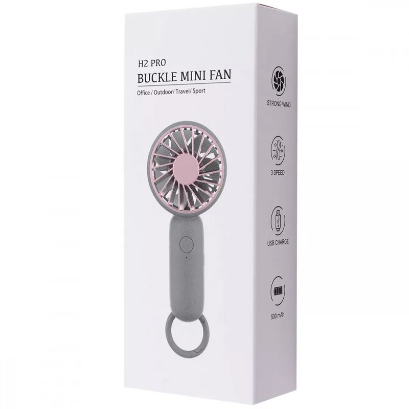 Фото Портативний вентилятор H2 500mAh (Pink) на vchehle.ua