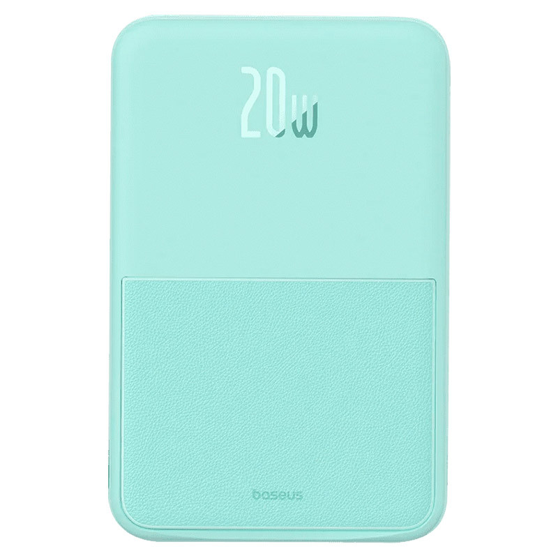 Портативное ЗУ Power Bank Baseus MagPro Magnetic Bracket PD20W с БЗУ 5000mAh PPCXZ05 (Blue) в магазине vchehle.ua