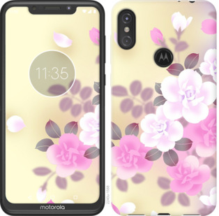 

Чехол Японские цветы для Motorola One Vision 781065