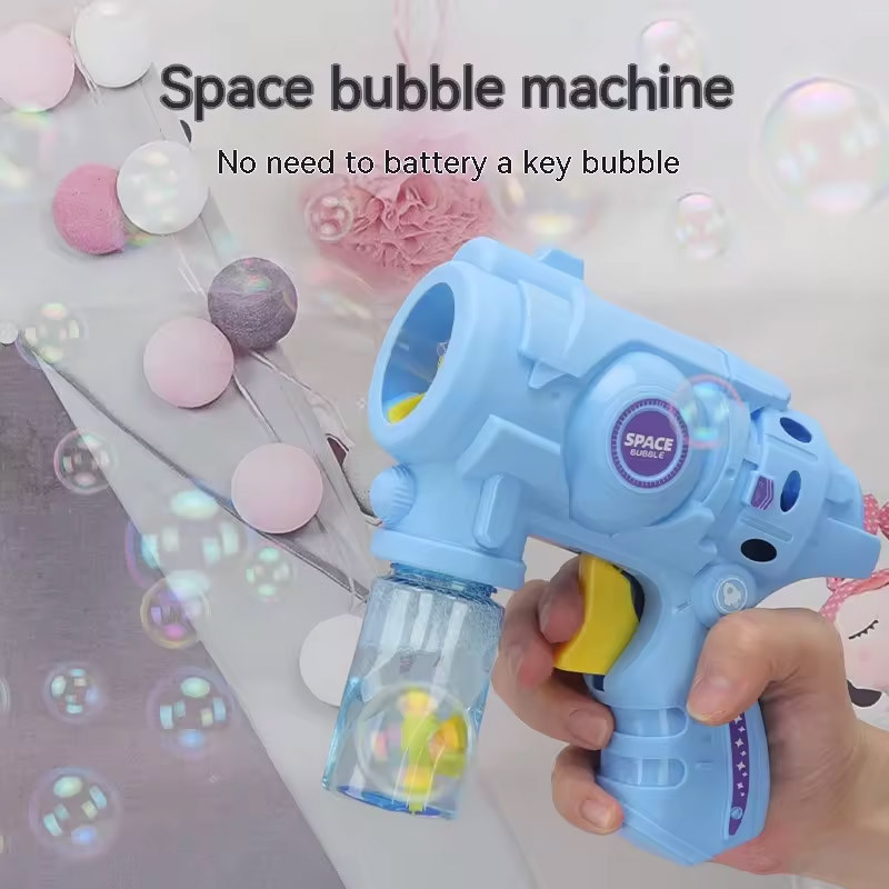 Фото Пістолет із мильними бульбашками Space Bubble Gun (2 pack bottle - 50+50ml) (Blue) на vchehle.ua