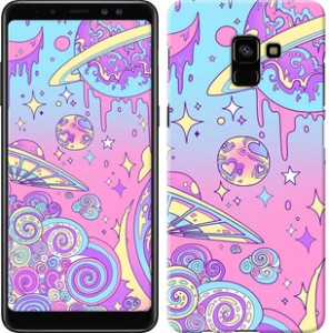 Чехол Розовая галактика для Samsung Galaxy A8 Plus 2018 A730F