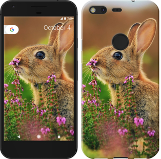 Чохол Кролик і квіти на Google Pixel
