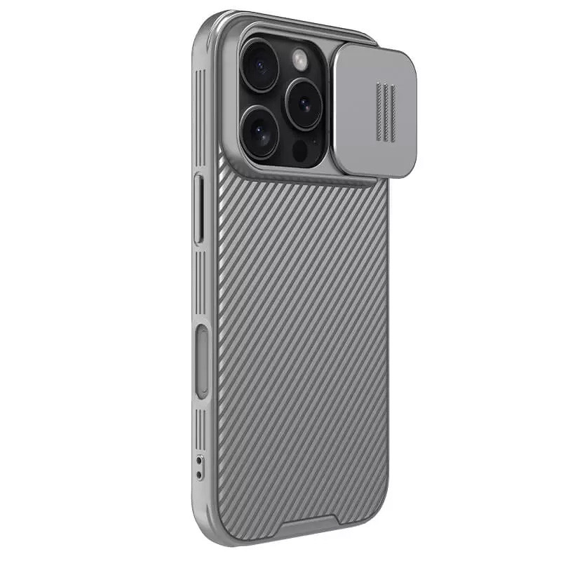Фото Карбонова накладка Nillkin CamShield Pro на Apple iPhone 16 Pro (6.3") (Titanium Gray) в маназині vchehle.ua