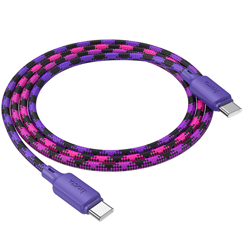 Купить Дата кабель Hoco X116 Meridian Type-C to Type-C 60W (1m) (Gradient Purple Mix) на vchehle.ua