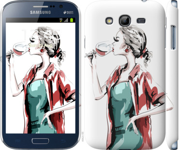 

Чехол Девушка с бокалом для Samsung Galaxy Grand I9082 841378