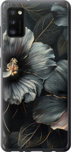 Чохол Чорні квіти на Samsung Galaxy A41 A415F
