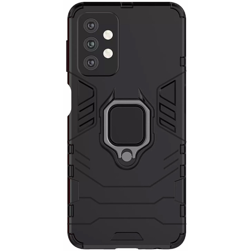 Купить Ударопрочный чехол Transformer Ring for Magnet для Samsung Galaxy A73 5G (Черный / Soul Black) на vchehle.ua