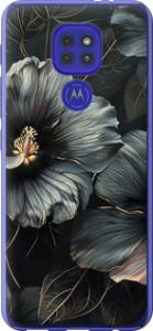 Чехол Черные цветы для Motorola G9 Play