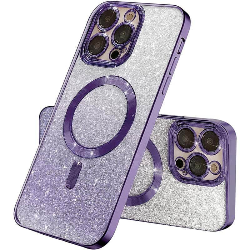 TPU чохол Delight case with Magnetic Safe з захисними лінзами на камеру на Apple iPhone 14 Pro (6.1") (Фіолетовий / Purple)