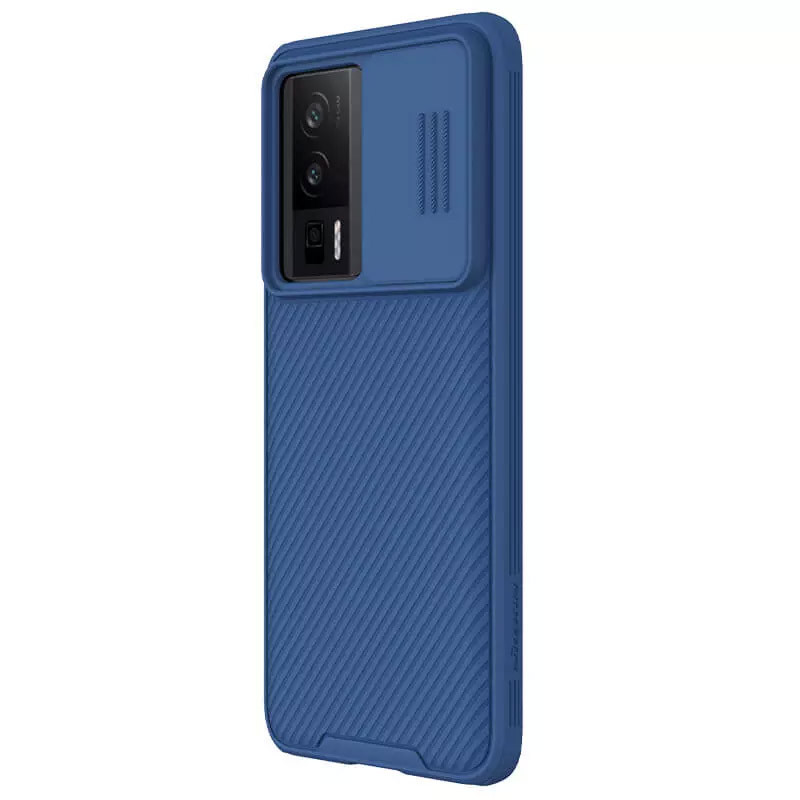 Фото Карбоновая накладка Nillkin Camshield (шторка на камеру) для Xiaomi Redmi K60 / K60 Pro (Синий / Blue) в магазине vchehle.ua