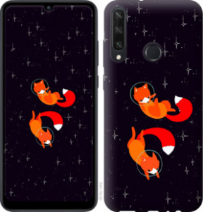 Чехол Лисички в космосе для Huawei Y6p