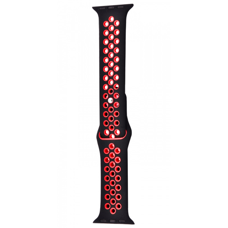 

Силіконовий ремінець Sport Nike + для Apple watch 38mm / 40mm (Black/Red) 747640