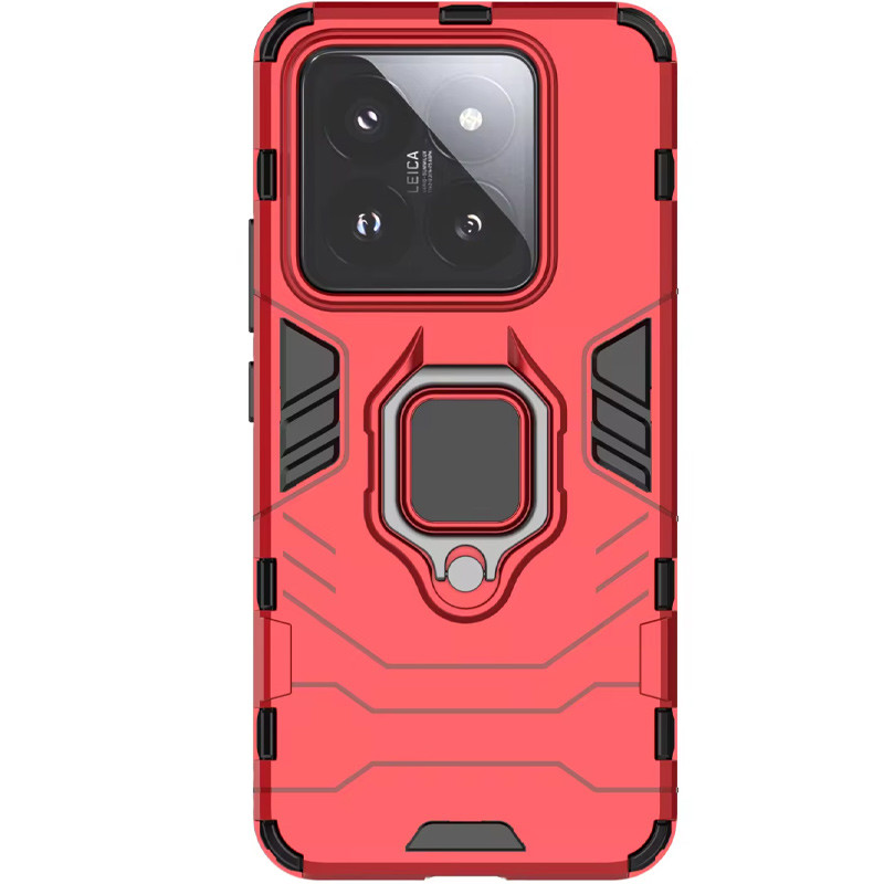 Фото Ударостійкий чохол Transformer Ring for Magnet на Xiaomi 14 Pro (Червоний / Dante Red) в маназині vchehle.ua