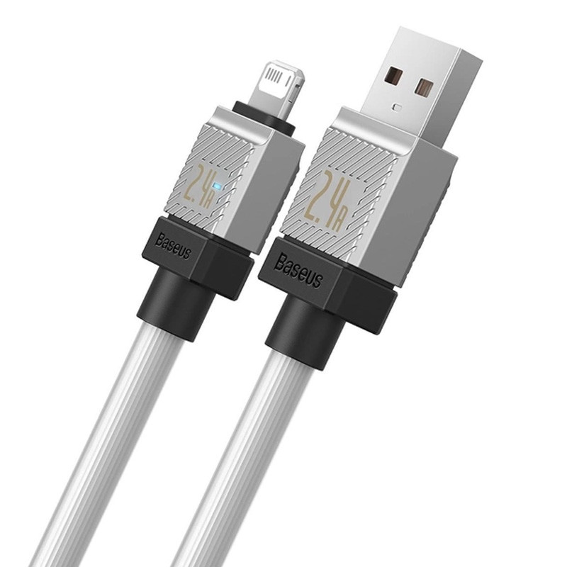 Фото Дата кабель Baseus CoolPlay Series USB to Lightning 2.4A (1m) (CAKW00040) (White) на vchehle.ua