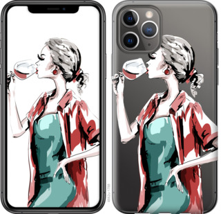 

Чехол Девушка с бокалом для iPhone 11 Pro 841267