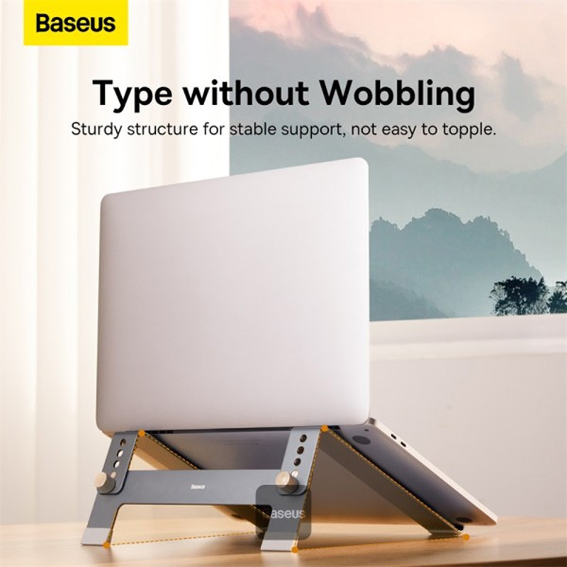 Подставка для ноутбука Baseus UltraStable (4-Gear Adjustable) (B10053100811-00) (Space grey) в магазине vchehle.ua