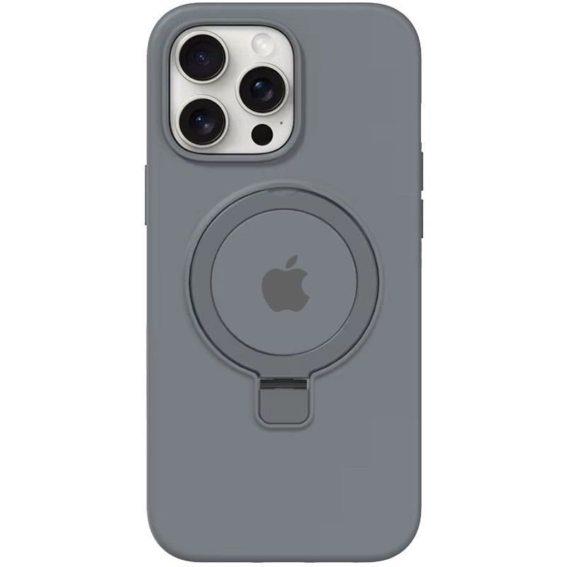 Чехол Silicone Case Full Protective with Ring для Apple iPhone 13 Pro Max (6.7") (Grey)