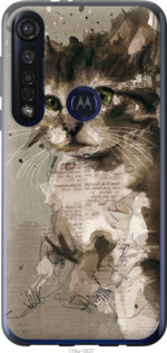 

Чехол Котёнок из пятен и линий для Motorola G8 Plus 1391118