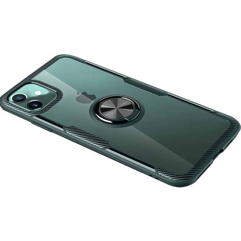 

TPU+PC чохол Deen CrystalRing for Magnet (opp) на Apple iPhone 11 (6.1") (Прозорий / Темно-зелений) 1238423