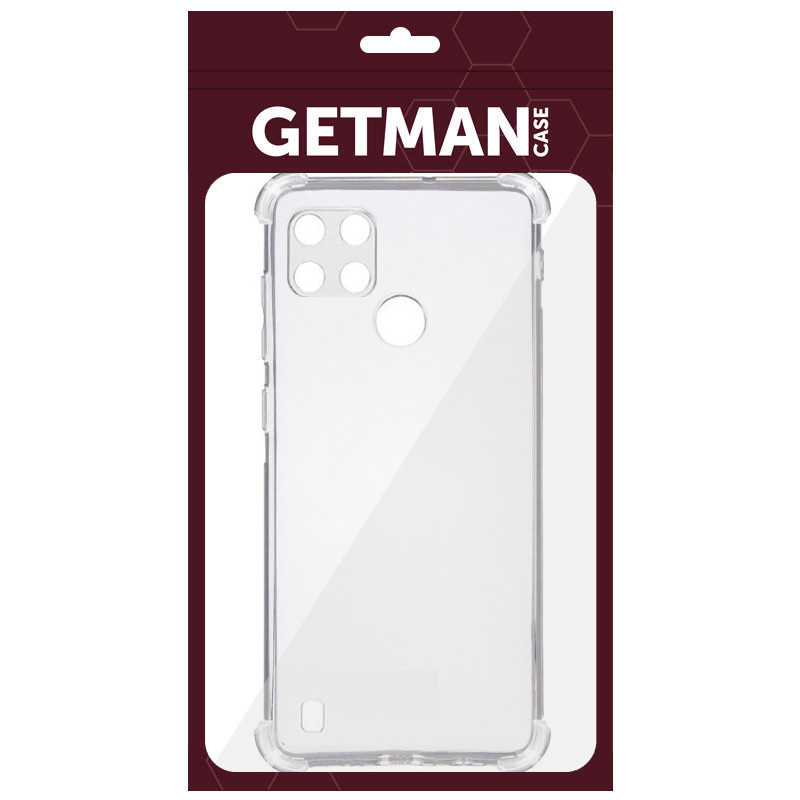 Заказать TPU чехол GETMAN Ease logo усиленные углы Full Camera для Realme C21 (Бесцветный (прозрачный)) на vchehle.ua