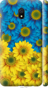 Чехол Жёлто-голубые цветы для Xiaomi Redmi 8A