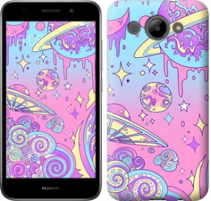 Чехол Розовая галактика для Huawei Y3 (2018)
