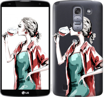 

Чохол Дівчина з келихом на LG G Pro 2 D838 841534