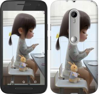 

Чехол Милая девочка с зайчиком для Motorola Moto G3 636764