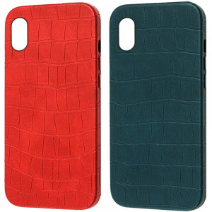 Кожаный чехол Croco Leather для iPhone X (5.8")