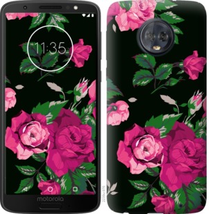 

Чехол Розы на черном фоне для Motorola Moto G6 Plus 764317