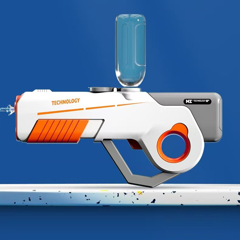 Водный аккумуляторный автомат Water Gun 8002C (600ml) with lithium battery (White / Orange) в магазине vchehle.ua