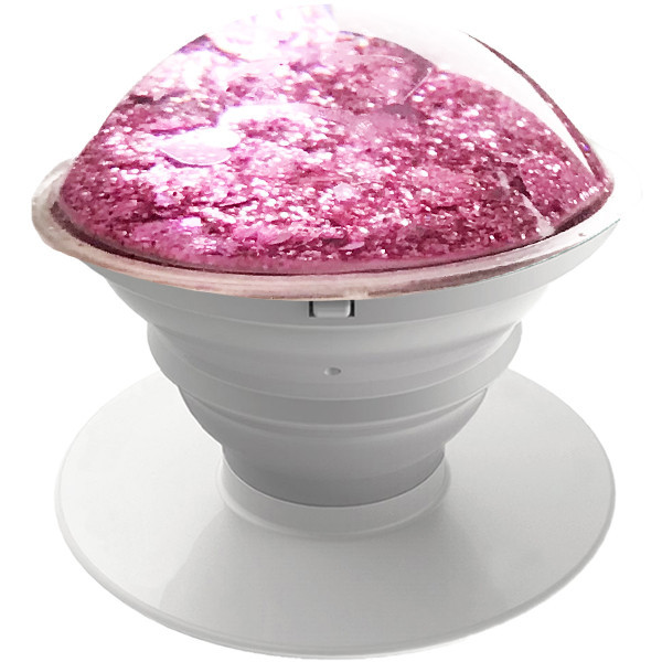 

Тримач на телефона попсокет (Popsocket) (переливчасті блискітки) (Рожевий) 768774
