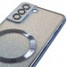 Фото TPU чехол Delight case with Magnetic Safe с защитными линзами на камеру для Samsung Galaxy S21 FE (Серый / Lavender Gray) в магазине vchehle.ua