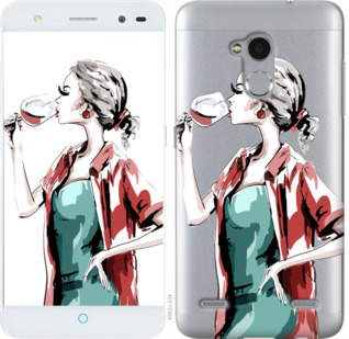 

Чохол Дівчина з келихом на ZTE V7 Lite 841959
