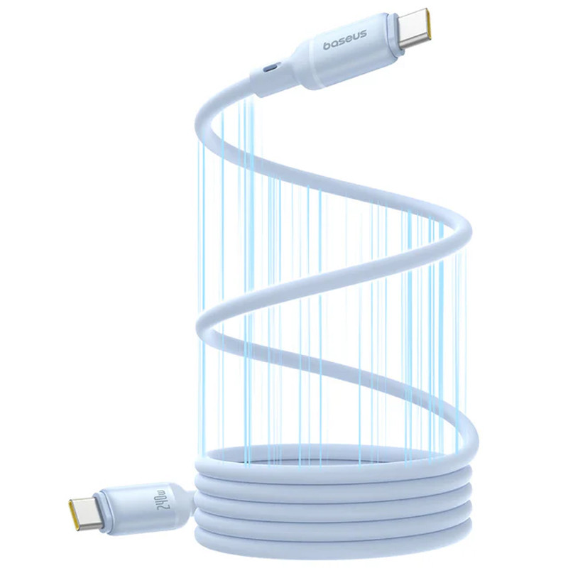 Дата кабель Baseus PicoGo Magnetic Liquid Silicone Type-C to Type-C 240W (1m) (P10376800) (Galaxy Blue)