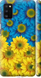 Чехол Жёлто-голубые цветы для Samsung Galaxy A41 A415F
