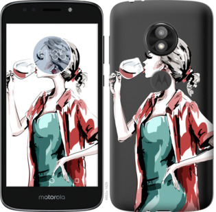

Чохол Дівчина з келихом на Motorola Moto E5 Play 841838