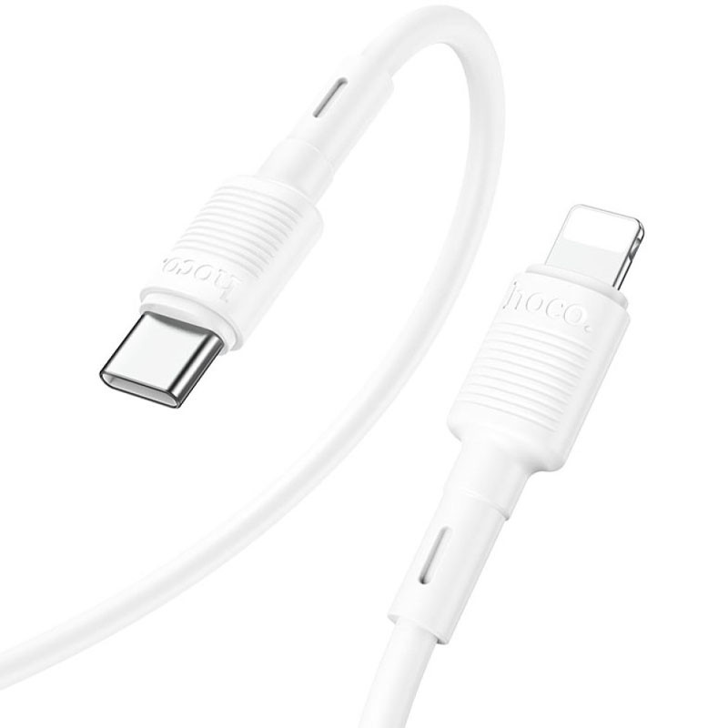 Фото Дата кабель Hoco X83 Victory PD 20W Type-C to Lightning (1m) (White) в маназині vchehle.ua