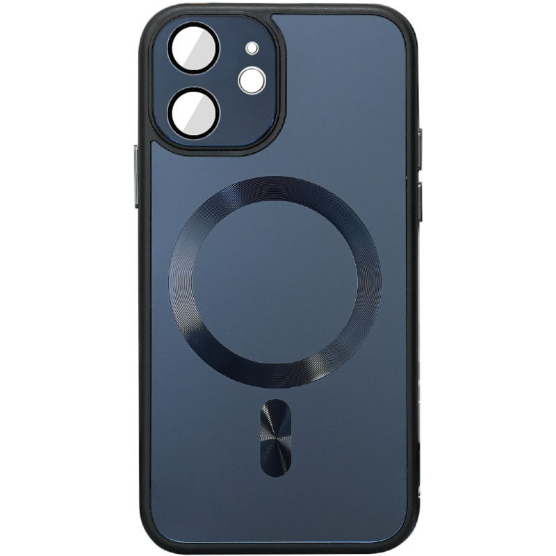 Чохол TPU+Glass Sapphire Midnight with Magnetic Safe на Apple iPhone 12 (6.1") (Чорний / Black)