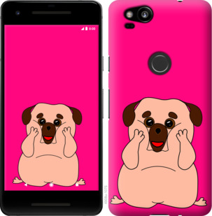 

Чехол Весёлый мопс для Google Pixel 2 933598