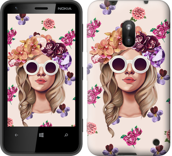 

Чехол Девушка с цветами v2 для Nokia Lumia 620 190493