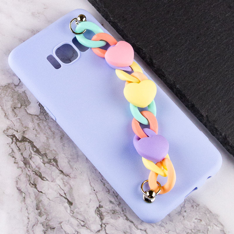 Фото Чехол Chained Heart c подвесной цепочкой для Samsung G950 Galaxy S8 (Lilac Blue) в магазине vchehle.ua